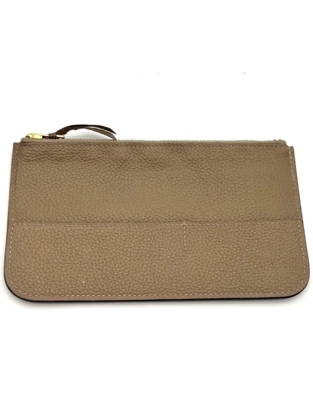 Hermes Dogon GM Taurillon Clemence Beige Gold Wallet